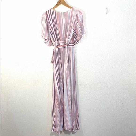 Oddy Striped Wrap Maxi Dress - Picture 2 of 9